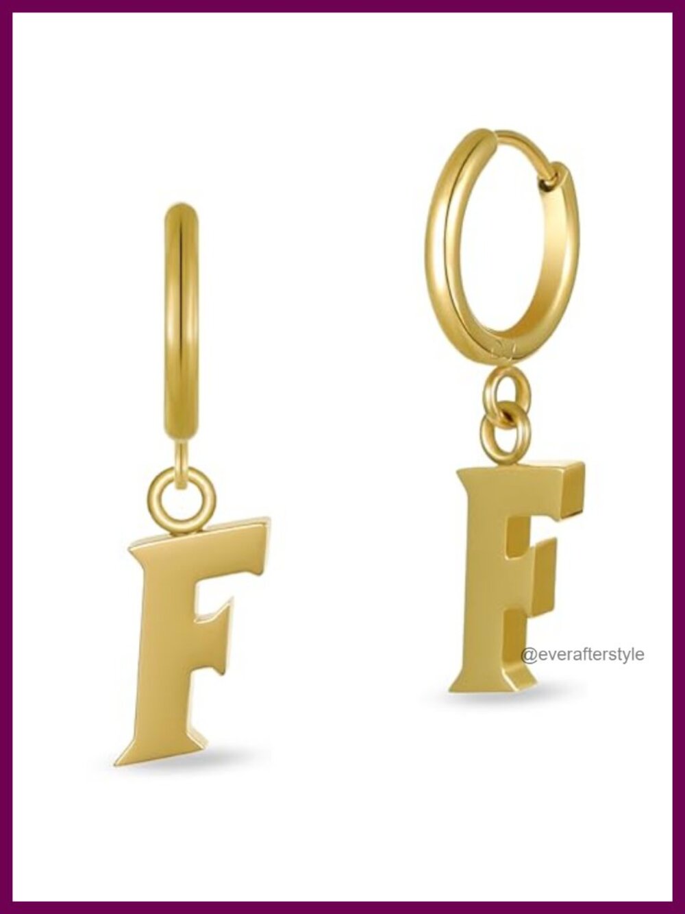 University of Florida Gators Stainless Steel 18K Gold Finish Hoop Earrings